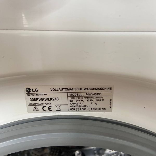 Б/в пральна машинка LG Direkt Drive Steam/Ai DD/Smart ThinQ (8кг)  F4WV408S0 192 фото